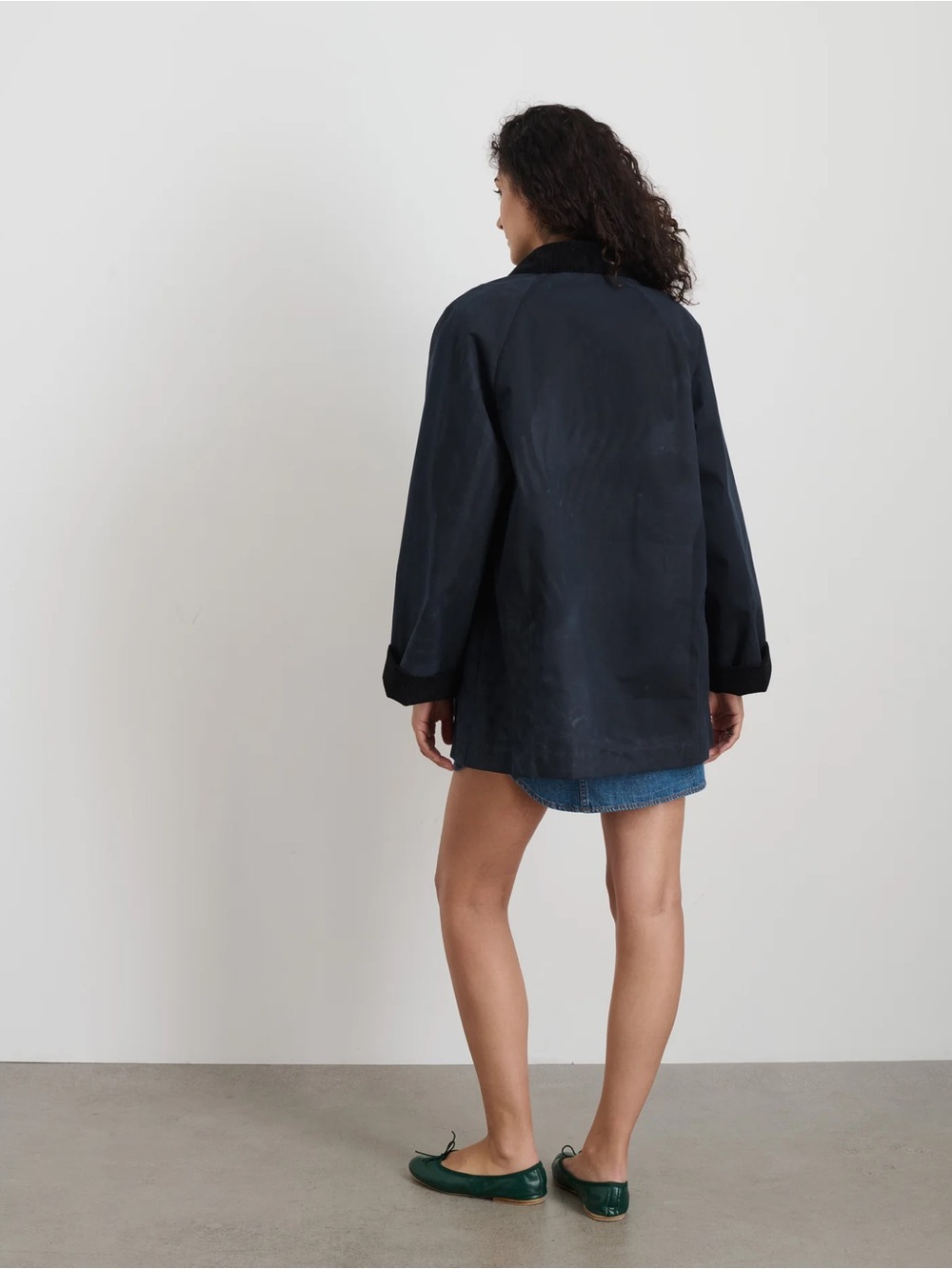 Alex Mill Chiltern Street Jacket In Waxed Cotton Navy M - Picture 5 of 8